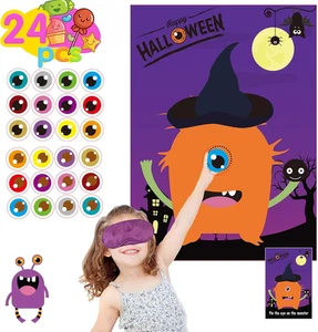 Halloween Games for Kids Party Halloween Party Games for Kids Pin the Eye on the - Picture 1 of 12