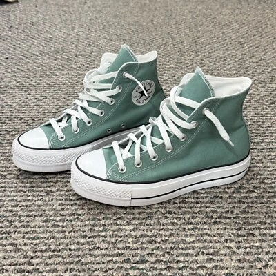 Converse Chuck Taylor All Star Cruise High Herby Egret Canvas Platform W8 M6 - Image 1 of 4