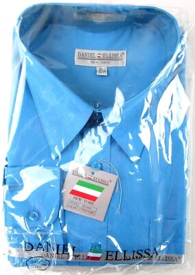 Camisa de vestir Daniel Ellissa azul turquesa para hombre nueva con etiquetas, 18,5 (34/35) Foto 1 de 2