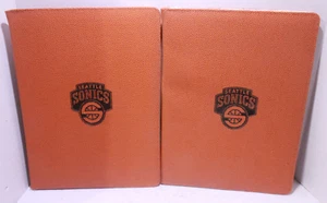2x Seattle Sonics Basketball Portfolio Folder Paper Document Holder NBA - Picture 1 of 5