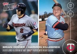 2016 TOPPS NOW #449 BRIAN DOZIER & HARMON KILLEBREW - Picture 1 of 1
