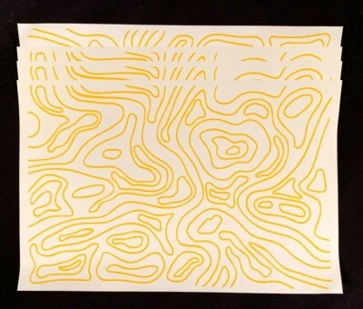 4 Sheets Topoflage Camo 8" x 12" – High Heat Vinyl Stencil – Cerakote, Duracoat - Image 1 of 4