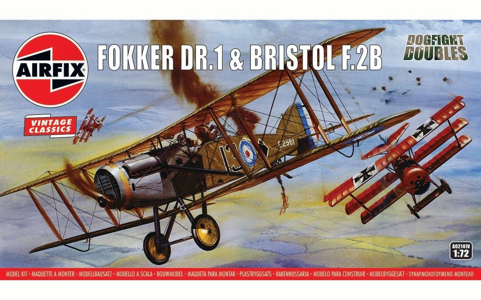 AIRFIX SALA 1/72  COD A02141V FOKKER DR.1 & BRISTOL F2B - Immagine 1 di 1