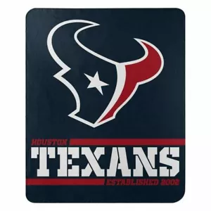 NFL Houston Texans 50" by 60" Rolled Fleece Blanket Split Wide Design - Picture 1 of 1