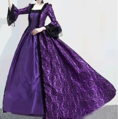 Mujer Vestido Medieval Vestido de Baile Retro Juegos con disfraces Princesa Disfraz Fiesta Largo Talla L Foto 1 de 4