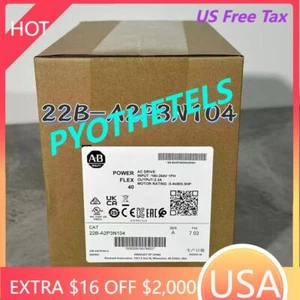 New AB 22B-A2P3N104 Power Flex 40 0.4 kW 0.5 HP AC Drive 22BA2P3N104 US Free Tax - Picture 1 of 5