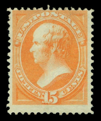 US 1873  Daniel Webster  15c yellow orange  Scott # 163 ( Yvert # 46) mint NG  - Image 1 of 2
