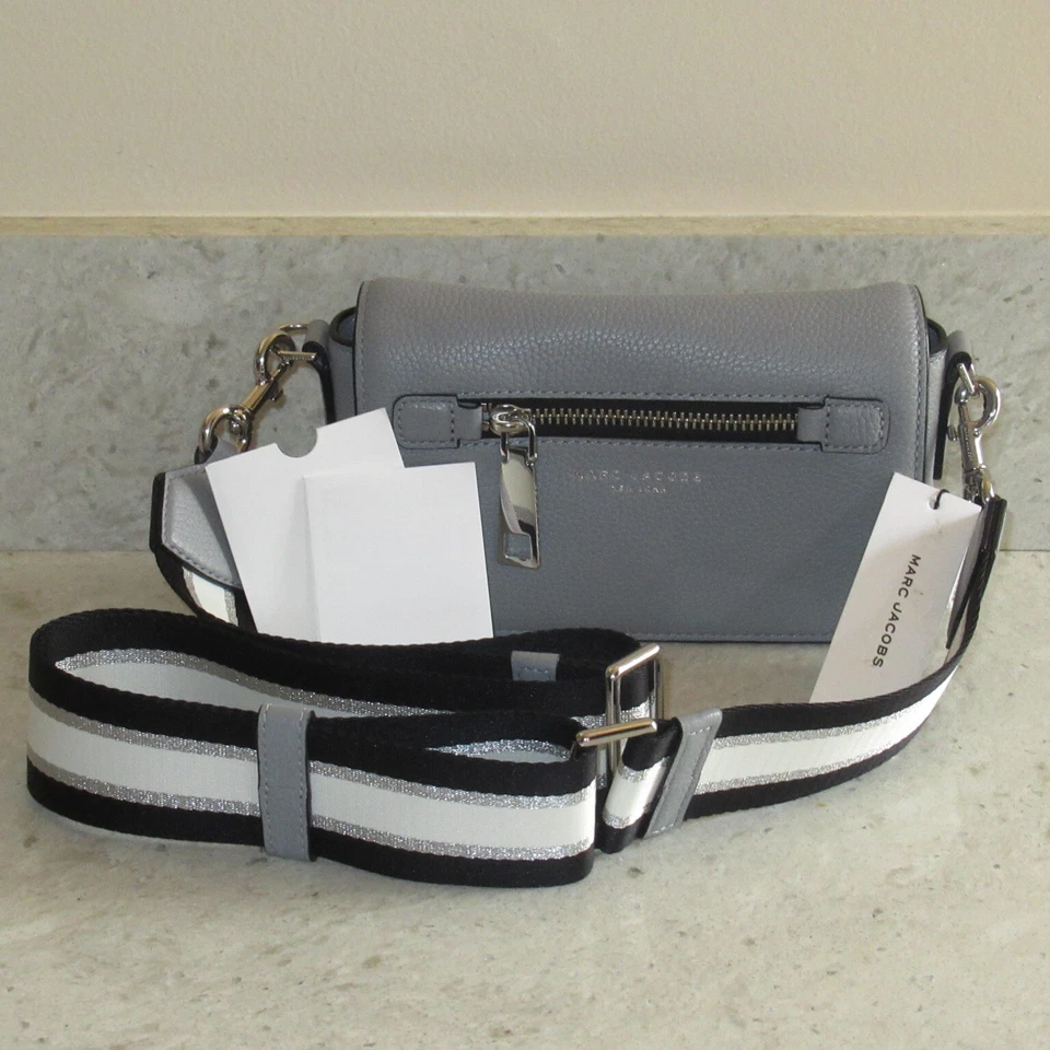 Marc Jacobs Gotham M0015465 Rock Grey Leather Crossbody Bag With Tags