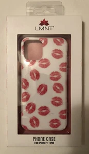LMNT White Red Lips Kiss Lippenstift Druck iPhone 11 Pro Hülle Brandneu in Box - Bild 1 von 2