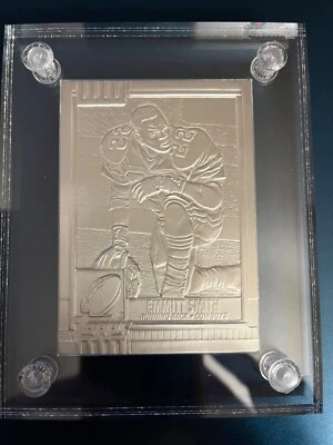 1989 Topps Highland Mint Emmitt Smith Silver Card #725/750 4.25 Troy oz./Rare !! - Image 1 of 4