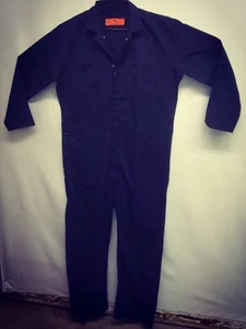 RED KAP Men's Long Sleeve Coverall Work Wear Navy - Picture 1 of 9
