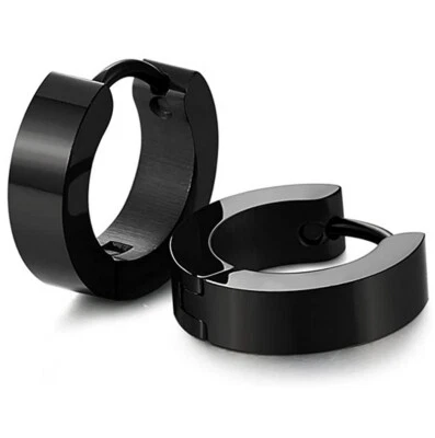 Pendientes Huggie de aro de acero quirúrgico hipoalergénico piercing hombres mujeres joyas Foto 1 de 4