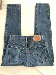 LEVI’s 510 Blue Straight Stretch Jeans Youth Size 14 Reg (27x27). red tab - Picture 1 of 7
