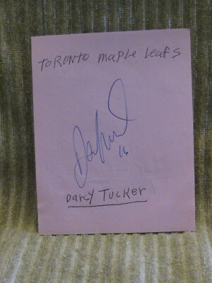 Darcy Tucker / Wade Belak Toronto Maple Leafs autos 5.25" x 4.25" paper NHL - Image 1 of 2