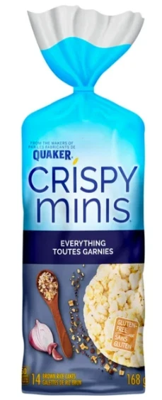Quaker Crispy Minis Everything Large Brown Rice Cakes, 168g - Image 1 of 4