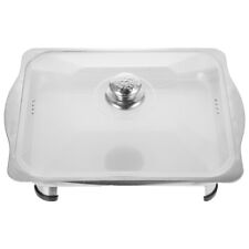  Four-leg Support Buffet Tray Bright Stainless Steel Tray Foods Holding Plate