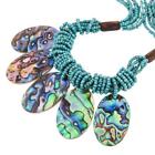 Paua Abalone Shell Pendants Turquoise Beads Necklace