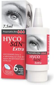Hycosan Extra - Preservative Free Eye Drops - Treatment of Dry Eyes -7.5ml x 1