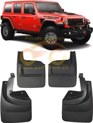 Juego completo genuino de protectores contra salpicaduras guardabarros para Jeep Wrangler Rubicon 2020-2025 Foto 1 de 4
