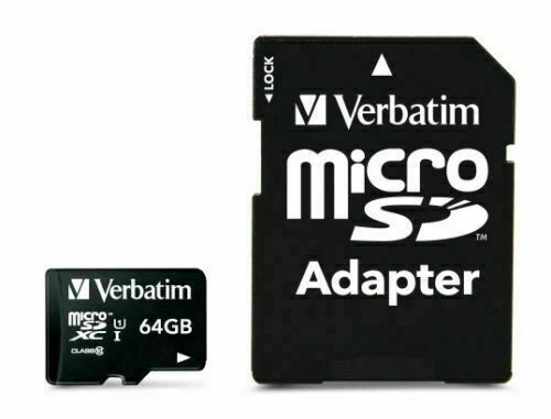 Verbatim 64GB Class 10 microSDXC UHS-I Speicherkarte - Schwarz (44084)