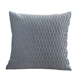 Velvet Solid Striped Cushion Cover Home Office Sofa Car Throw Pillow Case Decor