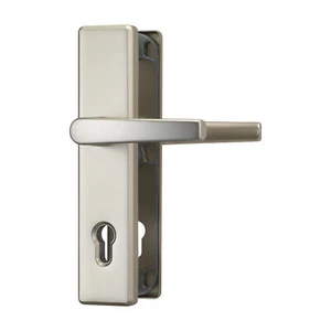 ABUS Schutzbeschlag HLS214 F1 Aluminium F2 Neusilber Abstand 92mm Vierkant 10mm - Bild 1 von 1