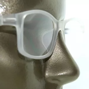 Lesebrille eckige Augen Lesebrille kräftiges Kristall weiß mattiertes Gestell +1,50 Gläser - Bild 1 von 4