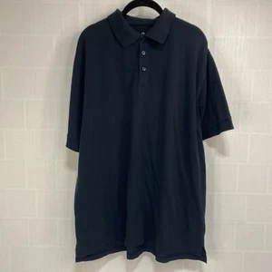 Edwards Mens Shirt sz XL Black Short Sleeve Collared Polo Classic Fit Casual - Picture 1 of 12