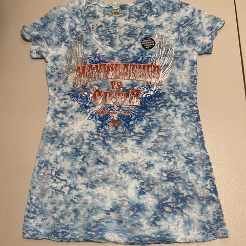 Mayweather Vs Ortiz 2011 Boxing Championship MGM Grand Women's Med Burnout NWOT Cover