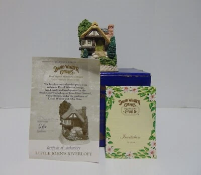 David Winter Cottages Sherwood Forest Little John's Riverloft 1995 Box COA - Image 1 of 4