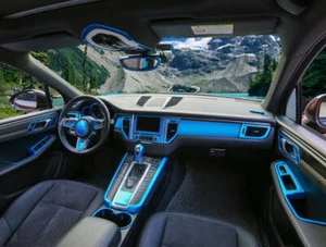 For Porsche Macan 2015-18 Bright Blue Car Interior Full Set Decoration Trim 1SET - Picture 1 of 10