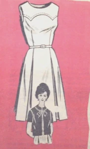 1970s Mail-order Printed Pattern #4946 One Piece Dress w/Bolero Sz: 16 B37 - Picture 1 of 5