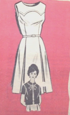 1970s Mail-order Printed Pattern #4946 One Piece Dress w/Bolero Sz: 16 B37  - Image 1 of 4