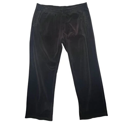 Calça de corrida Pierre Cardin masculina XL carvão veludo pista elástica cintura casual - Imagem 1 de 4