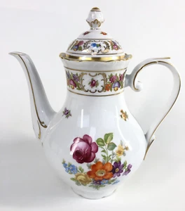 Schumann Bavaria Empress Dresden Flowers Teapot 8-1/2" tall - Picture 1 of 10