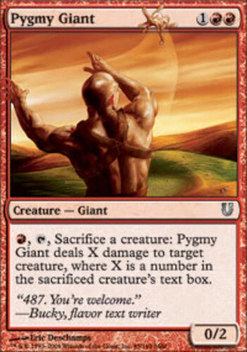 Pygmy Giant ~ Lightly Played Unhinged MTG Magic UltimateMTG Red Card - Image 1 of 1