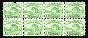 Stamps United States, Scott # 728 Mint NH block of eight - Picture 1 of 1