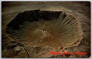 Meteor Crater Arizona 1960s Postcard Aerial View - Picture 1 of 2