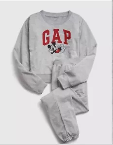 NWT Gap girls Disney Mickey Mouse Gap Logo Graphic Pajama set size 10 - Picture 1 of 4