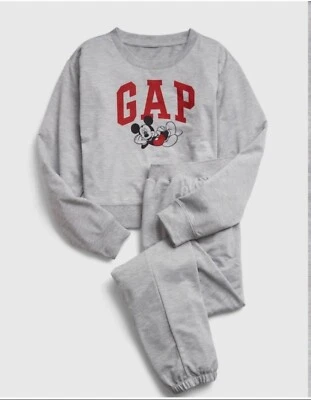 Conjunto de pijama gráfico logotipo Mickey Mouse Gap meninas novo com etiquetas tamanho 10 - Imagem 1 de 2