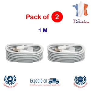 Ladekabel für iPhone USB Kabel Data Sync 1M Weiß 2er Set - Bild 1 von 3