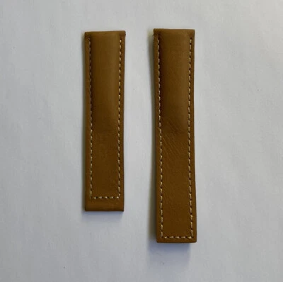 Genérica pulseira de couro marrom 20mm para relógio Tag Heuer Carrera, Mônaco, Monza - Imagem 1 de 3