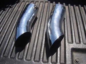 CHROME EXHAUST TIP 2.5" INLET TURN DOWN Set Of 2 Rat Rod Car Truck - Bild 1 von 10