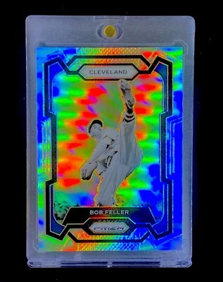 BOB FELLER NEGRO BLANCO PLATA REFRACTOR HOLO Prizm Throwback - CLEVELAND Foto 1 de 4