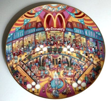 1990s McDonalds by Bill Bell The Franklin Mint Limited Edition Set of 3 Plates