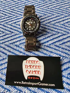 Ultra Rare Shenmue Timex Solid Black Q T43371 Watch Metal Strap Japan Dreamcast - Picture 1 of 5