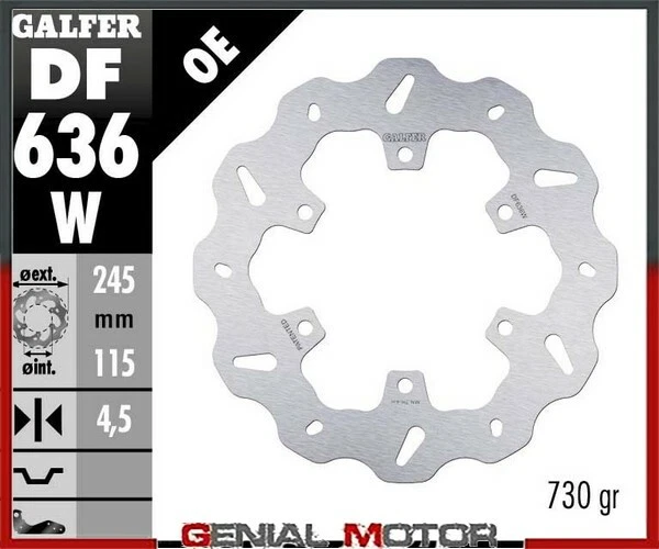 Disco de freno trasero Galfer WAVE FIJO 243,5x4,5 mm DUCATI GT 1000 2005 Foto 1 de 1