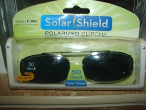 Solar Shield ClipOn Sunglasses Full Frame 50 Rec 4 GREY Lens - Picture 1 of 1