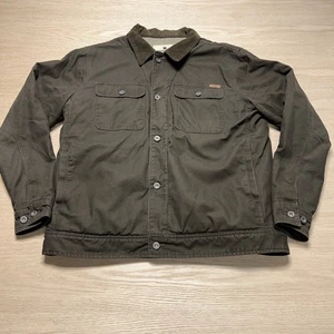Veste de corvée Woolrich homme L marron toile doublée sherpa col velours côtelé manteau de grange - Photo 1/24