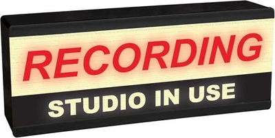 Light Up Recording Studio In Use Sign - Illuminated Music Film Entertainment...  - Image 1 of 4